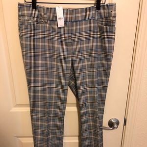 Plaid Bootcut Dress Pants